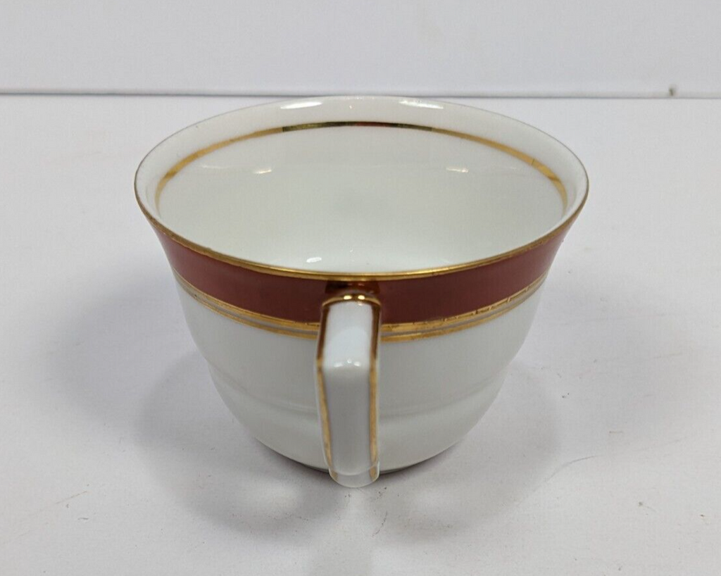 Floral Design Condol Saucer And Tea Cup With Gold Trim