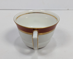 Floral Design Condol Saucer And Tea Cup With Gold Trim