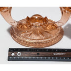 Vintage Heisey Peach Depression Glass Double Candelabras Pair