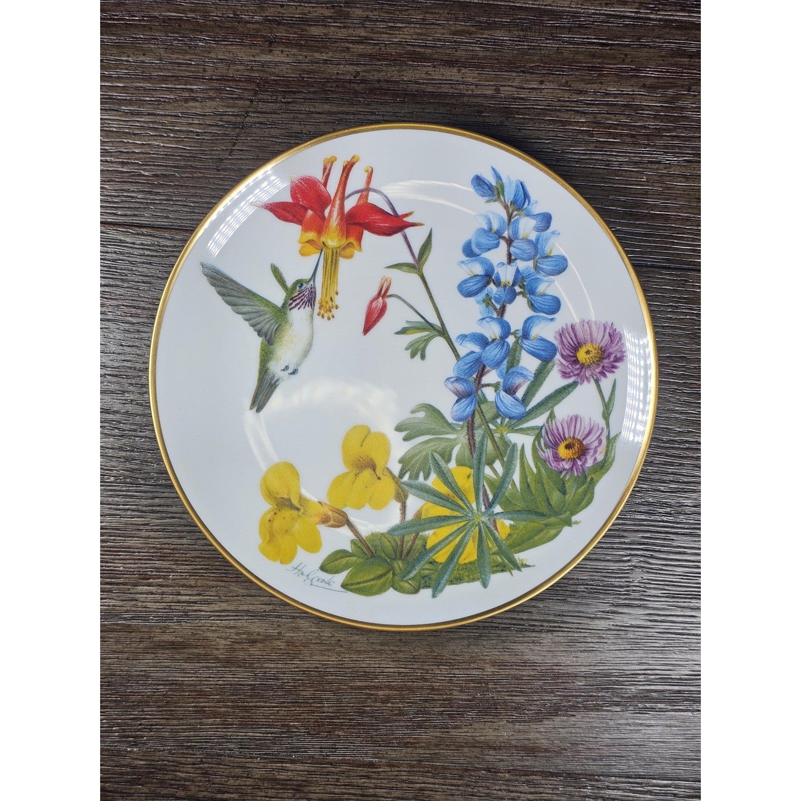 Vintage Franklin Mint Wildflowers of the Northwest Plate 1978 Bavarian Porcelain