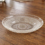 Anchor Hocking Sandwich Glass Oval Serving Bowl Scalloped Edge