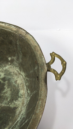 Vintage Copper Plated Pot With Cast Brass Handles