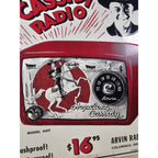 Hopalong Cassidy Arvin Radio Tin Sign 9x12 Vintage Style Advertising