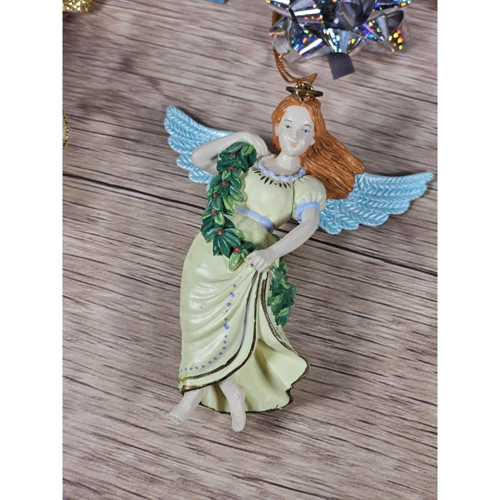 Vintage Angel Ornament Resin Christmas Tree Decor 1990s 3.5 Inch