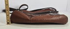 Stone & Co Shoulder Bag Purse Faux Leather Brown Cognac Zip Pockets