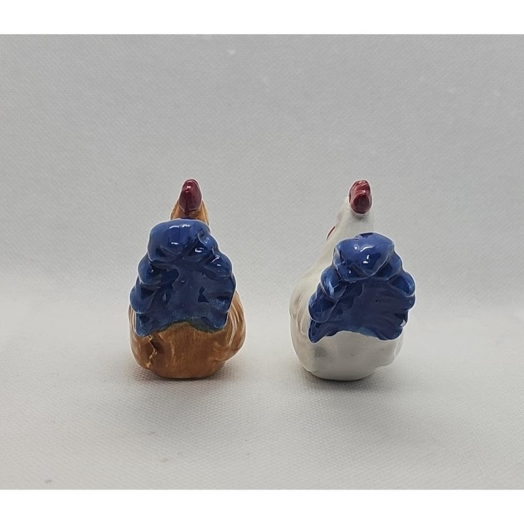 Vintage Rooster Salt Pepper Shakers Ceramic Farmhouse Set