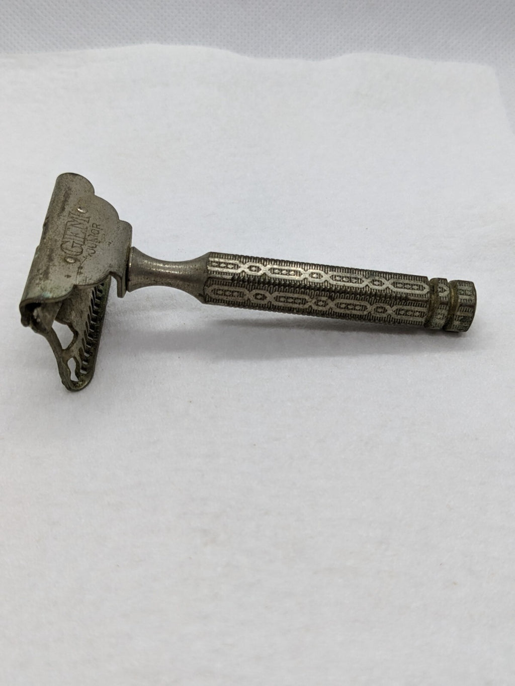 Antique Gem Junior Single-Edge Safety Razor With Ornate Handle - Collectible Vin