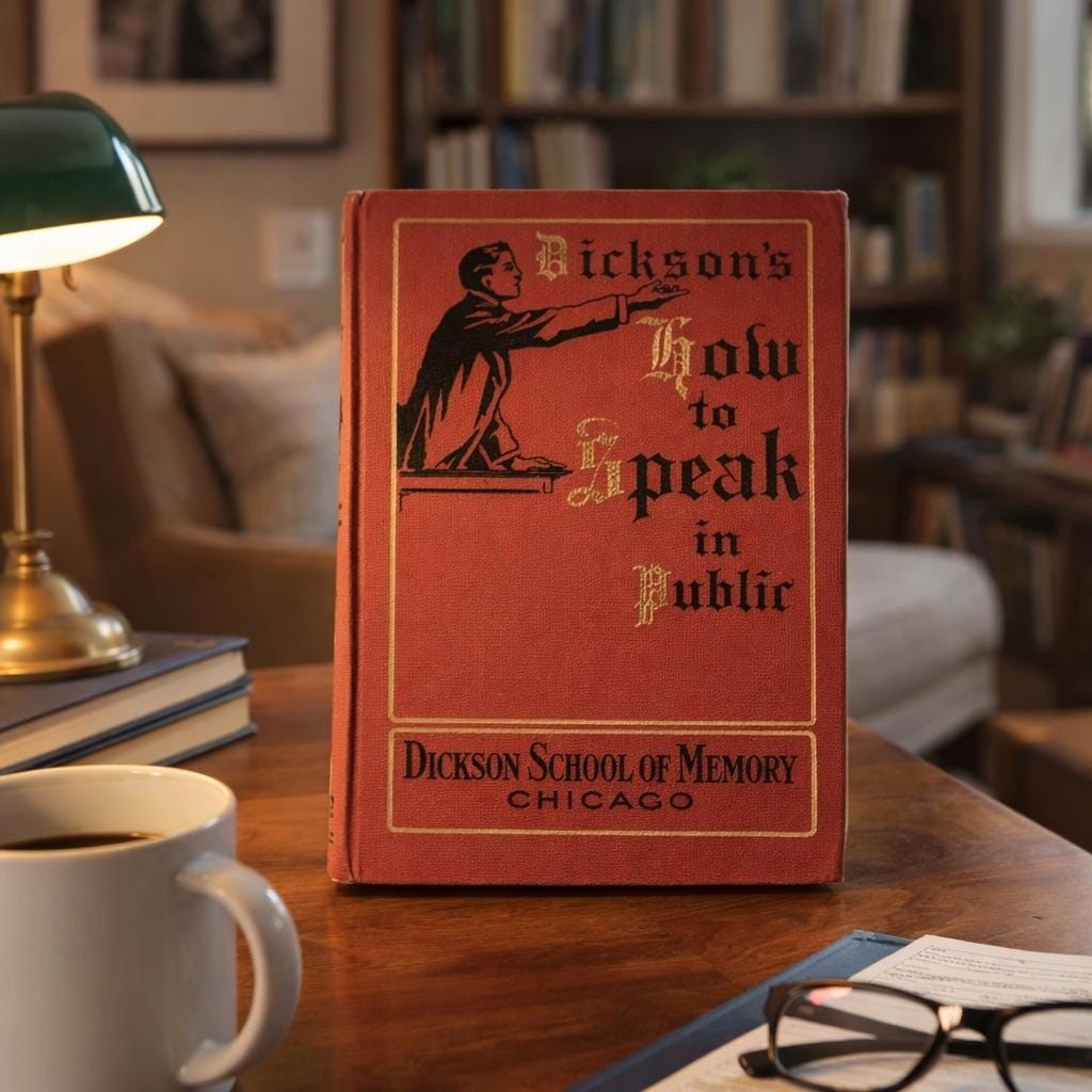 Antique 1919 Dickson's How to Speak in Public Hardcover Book