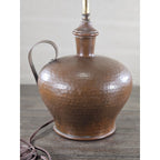 Vintage Hammered Copper Table Lamp 25" Rustic Mid Century Base