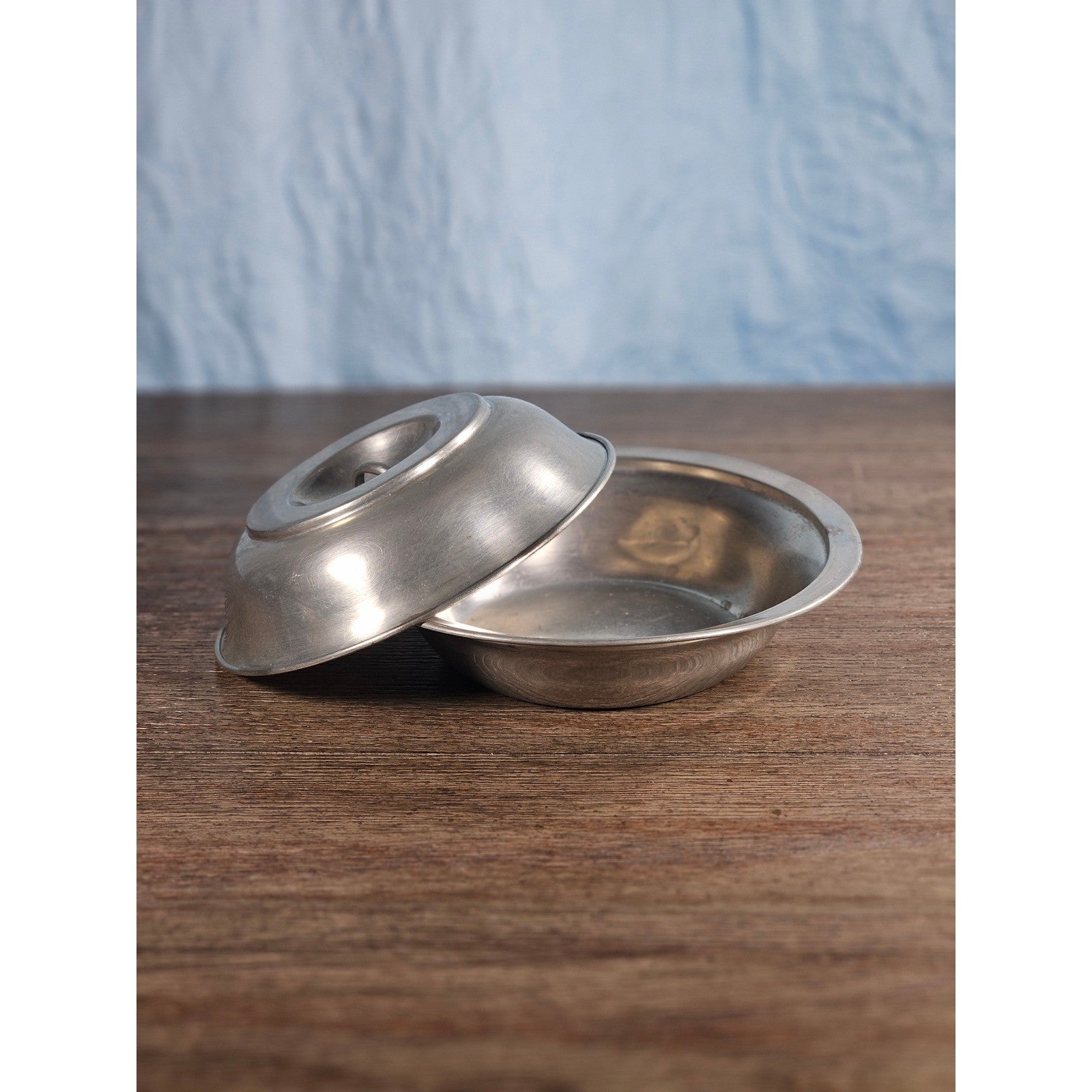 Vintage Genuine Pewter Lidded Dish | Stamped Pewter Covered Bowl