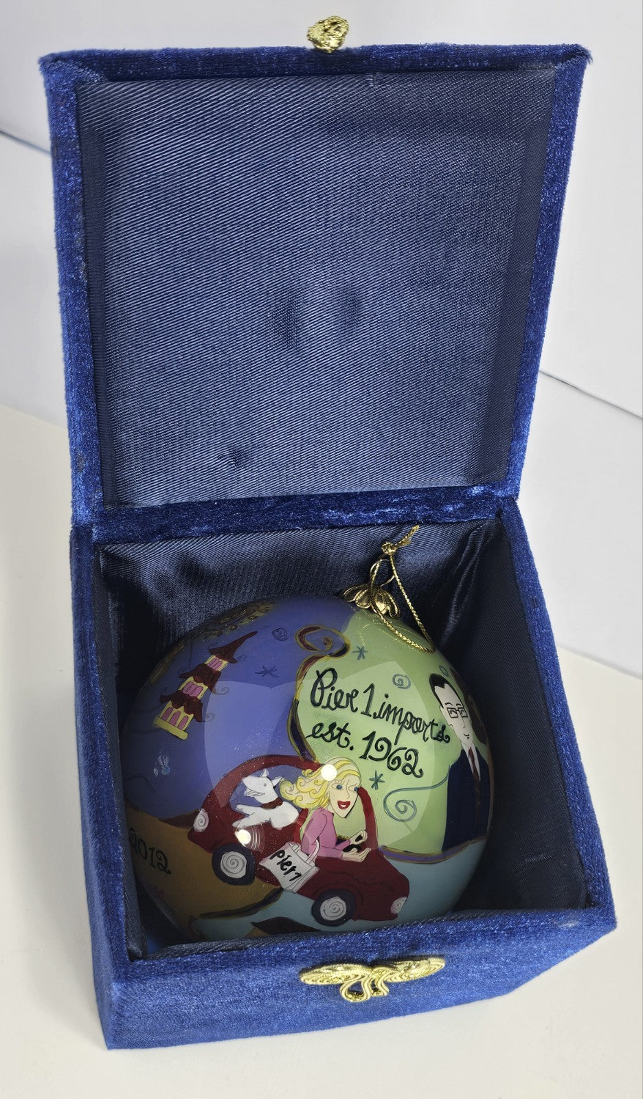 Pier 1 Imports Li Bien Toy Store Handpainted Glass Christmas Ornament 2012