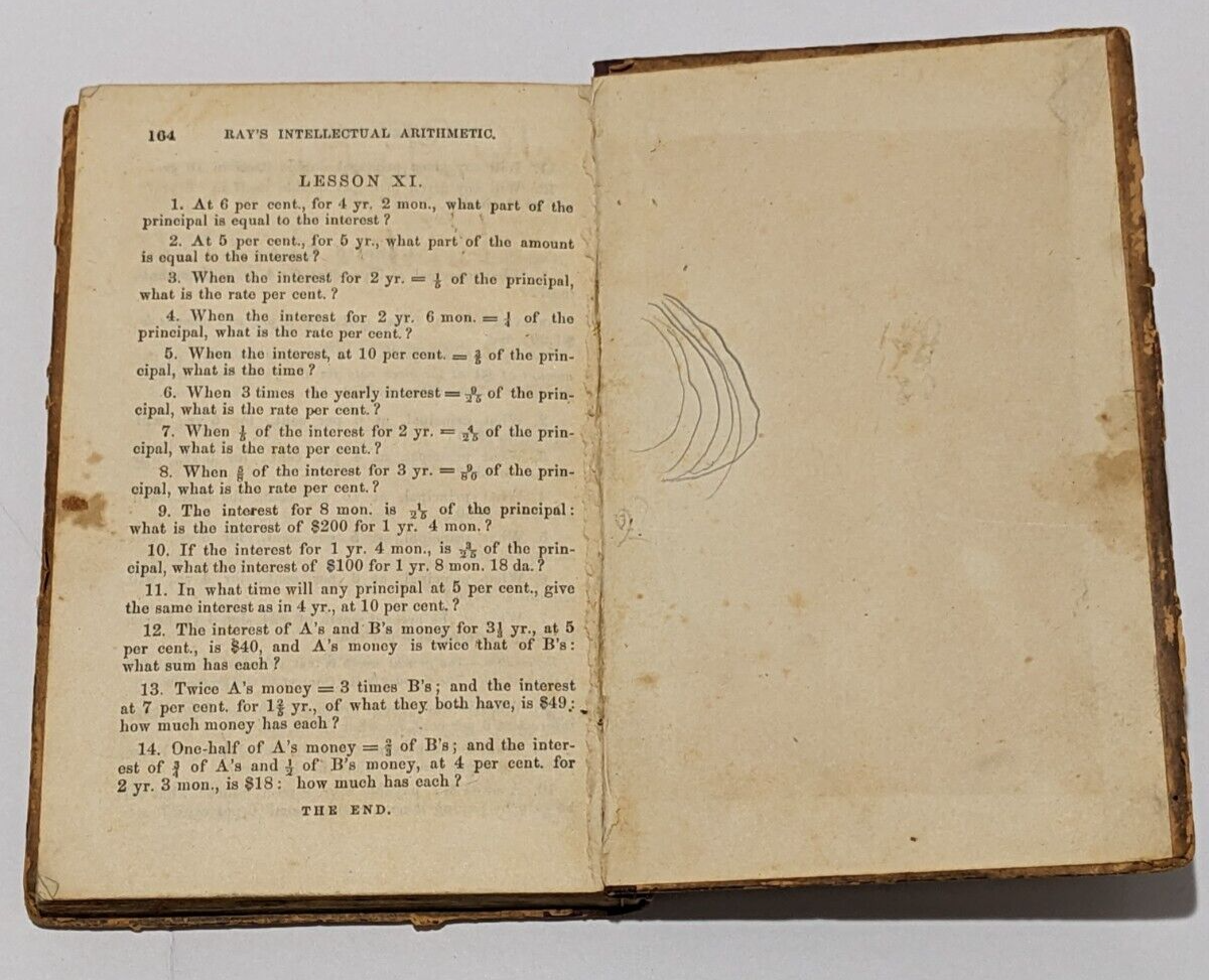 Intellectual Arithmetic by Induction & Analysis Joseph Ray Vintage School Book