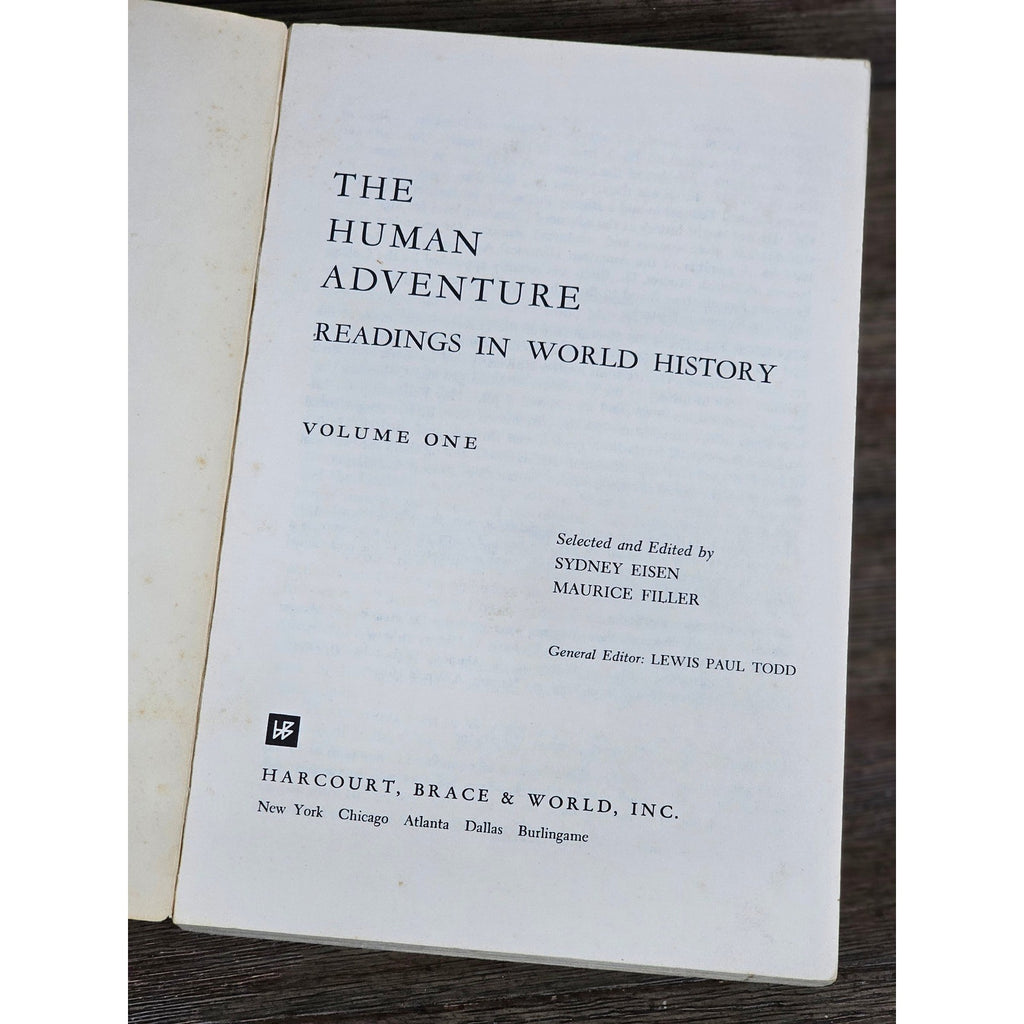 Vintage World History Books Set – The Human Adventure Volumes One & Two (1964)