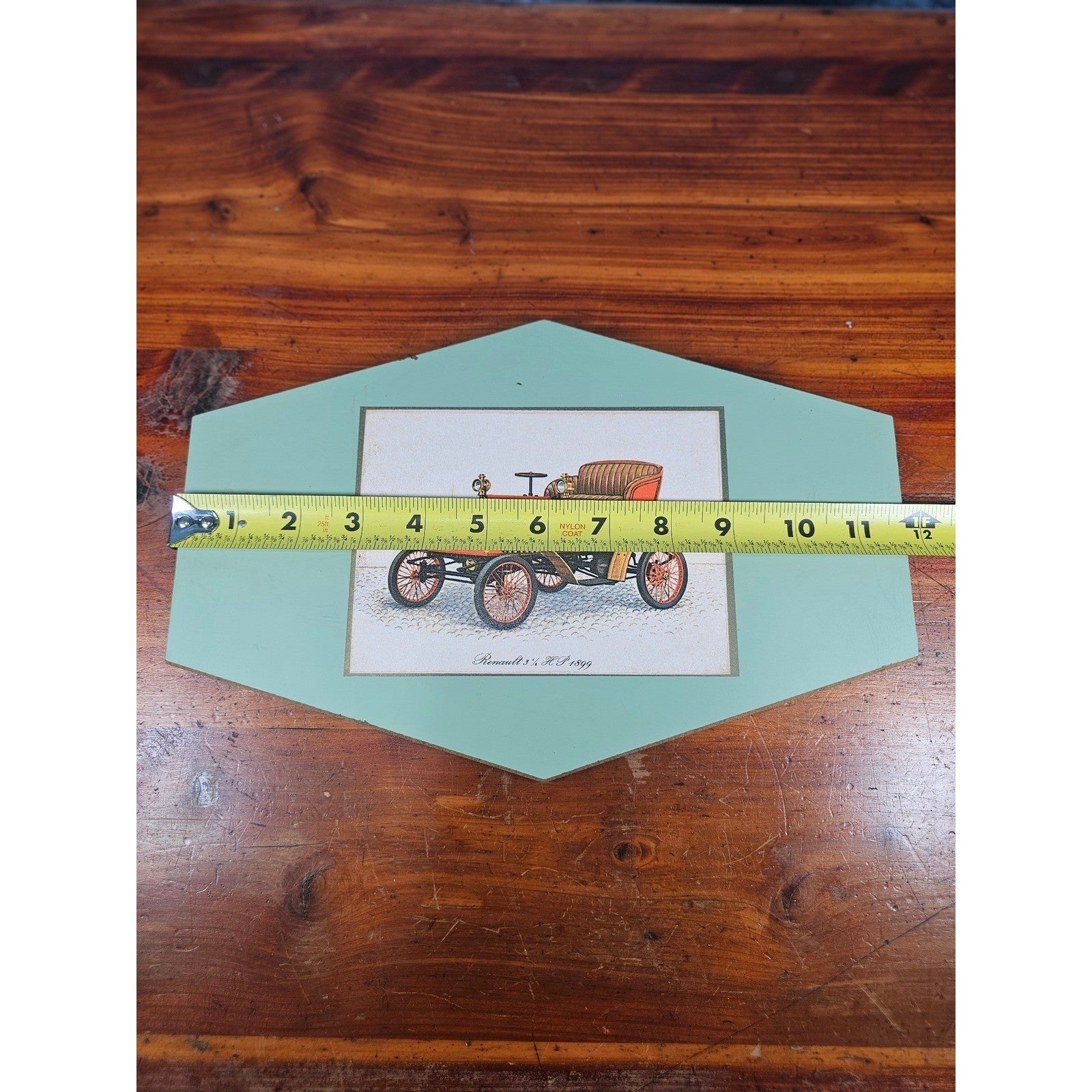 Vintage Renault 1899 Automobile Print Wall Plaque 11.5 x 8 Decor