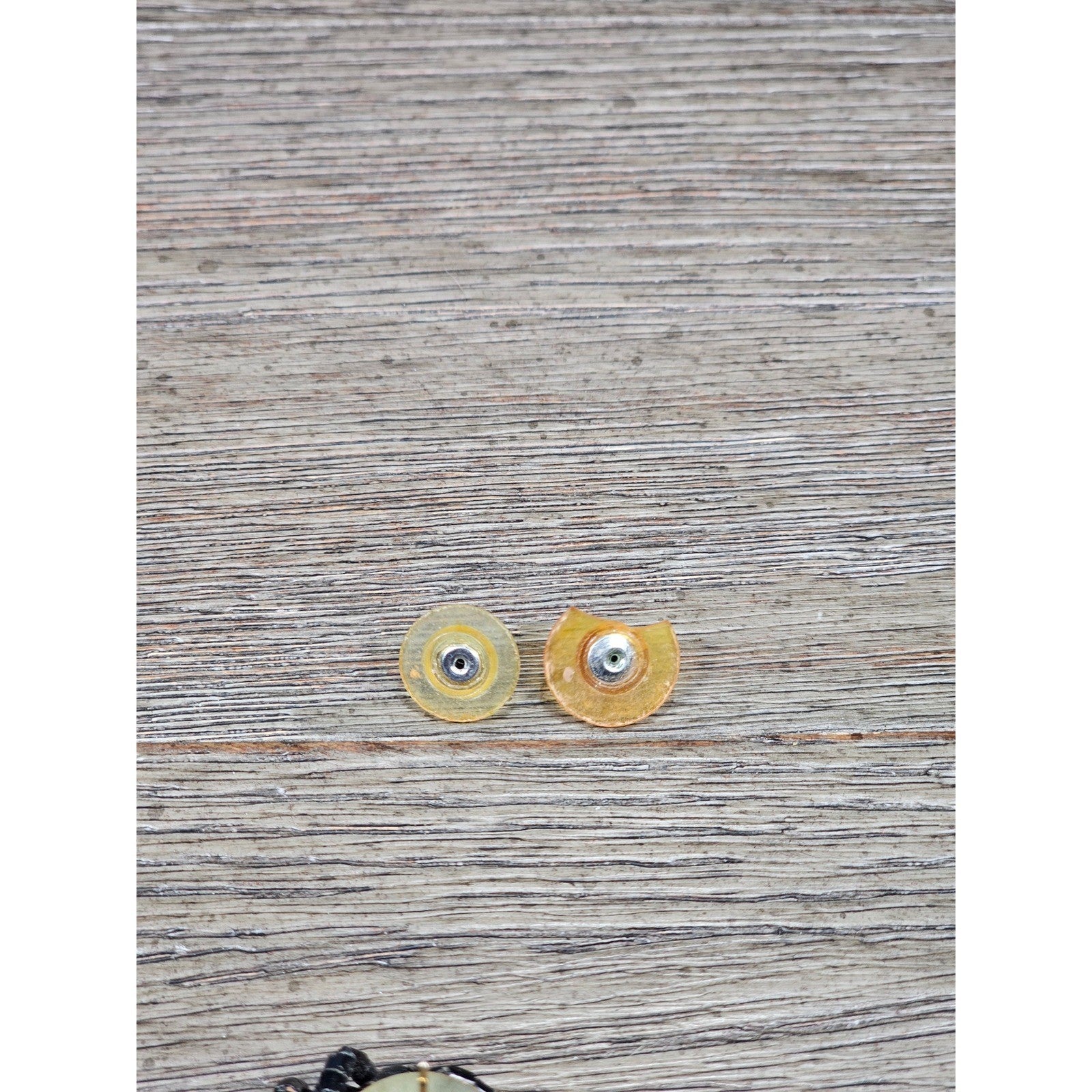 Vintage Black Beaded Knot Stud Earrings Gold Tone Post Statement