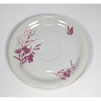 Moritz Zdekauer Saucer Floral Butterfly Gold Rim Czech Porcelain