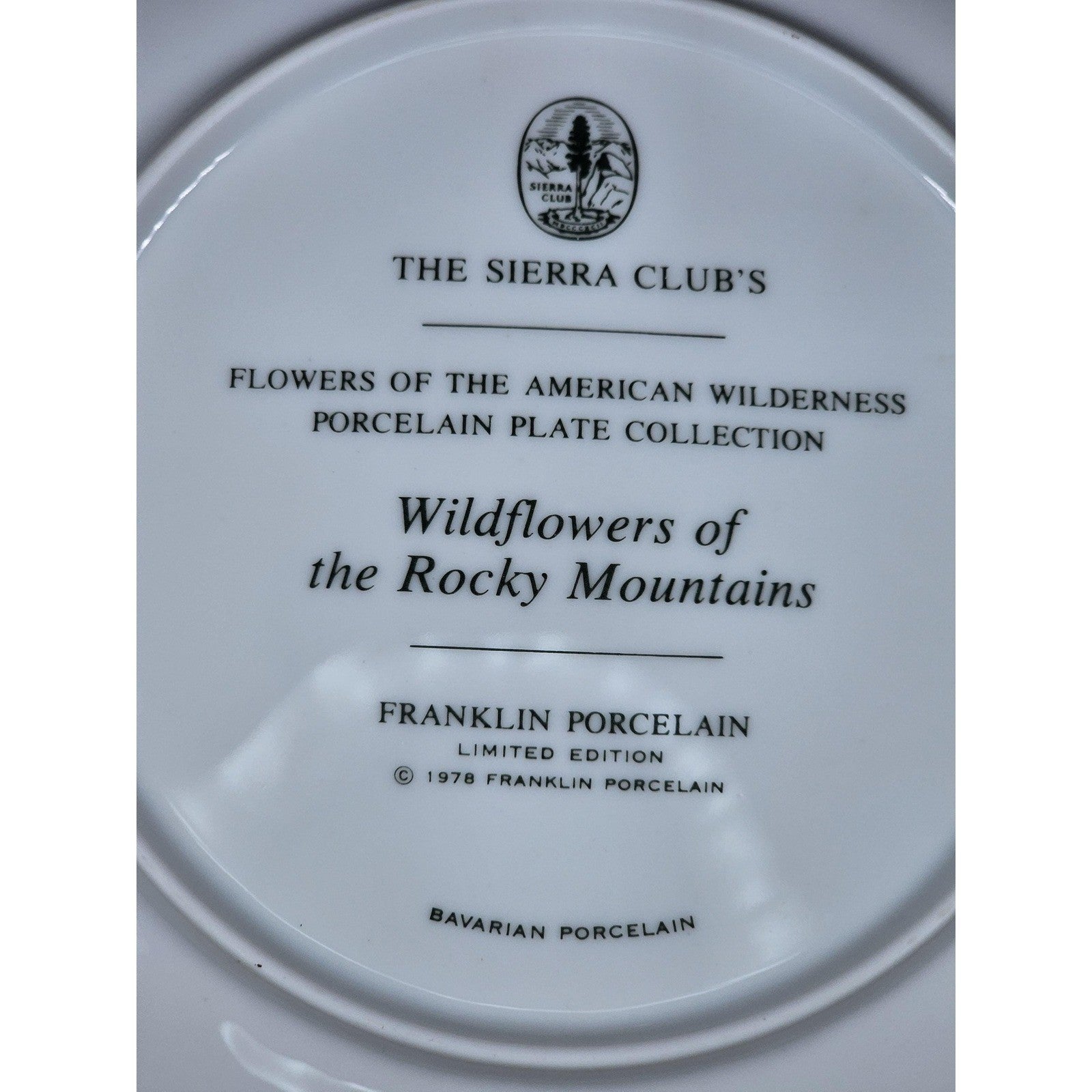 Franklin Mint Rocky Mountain Wildflowers Plate 1978 Porcelain
