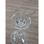 Vintage Clear Wine Glass 8.5" Tall Thick Heavy Stemware