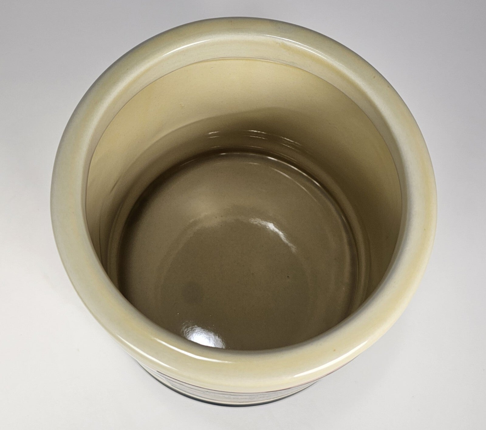 Oggi “El Valle Bueno del Vino” Jar w/ Lid – Wine Cellar Scene (Damaged Lid)