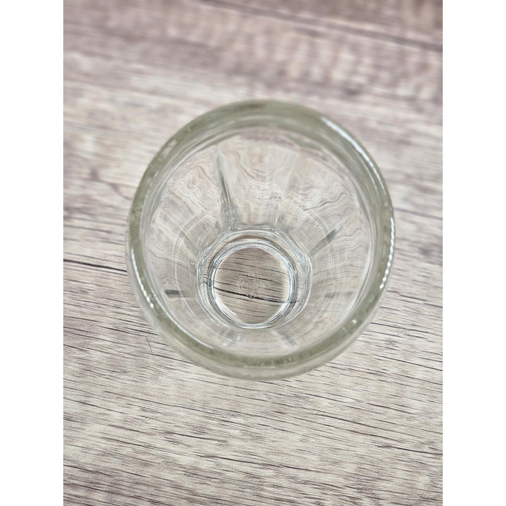 Vintage Crisa Paneled Glass Tumbler Clear Mid Century Drinkware 4 5/8"