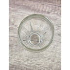 Vintage Crisa Paneled Glass Tumbler Clear Mid Century Drinkware 4 5/8"