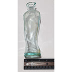 Vintage Vetreria Etrusca Green Glass Bottles Pair Italian 1960s