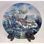Carl Valente Bedfordshire Evening Sky Plate Poetic Cottages