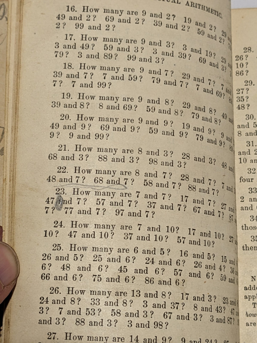 Intellectual Arithmetic by Induction & Analysis Joseph Ray Vintage School Book