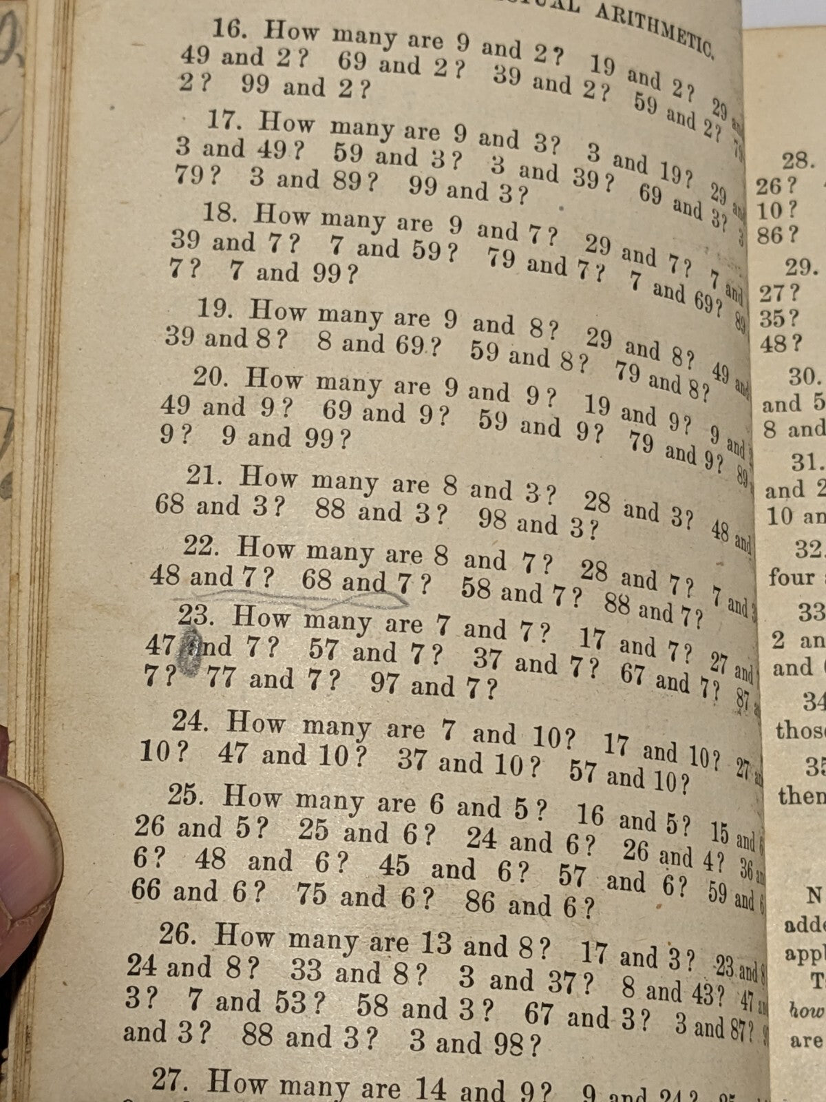 Intellectual Arithmetic by Induction & Analysis Joseph Ray Vintage School Book