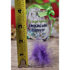 Vintage Wine Glass Christmas Ornament Funny Wine Quote 4 Inch
