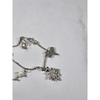 Vintage Silver Charm Bracelet Dolphin Clover Nautical Theme