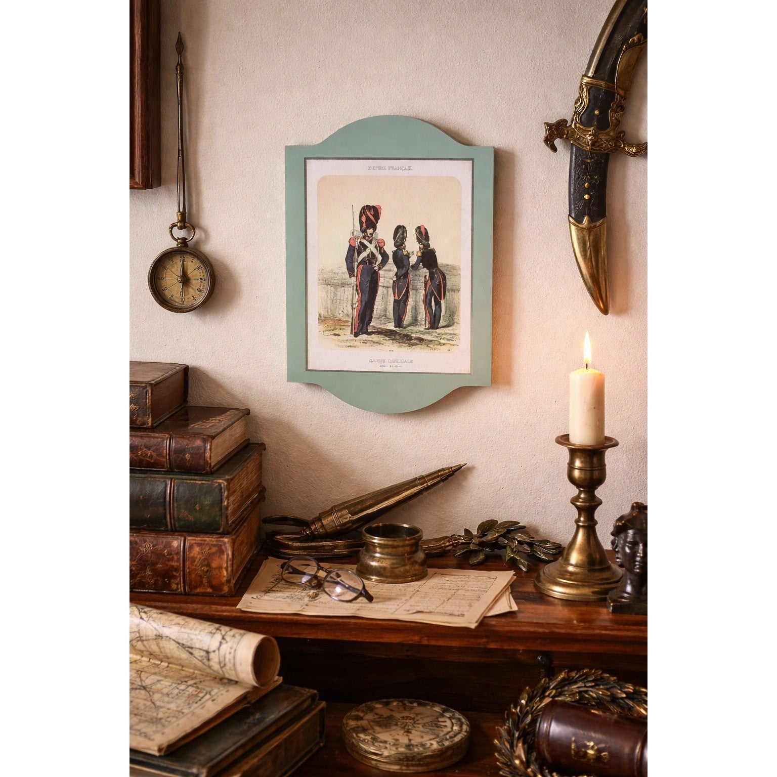 Vintage French Imperial Guard Wall Plaque Garde Imperiale 11.5 x 8