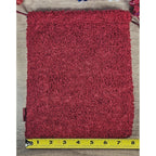Ipsy Glam Bag Plus Red Drawstring Makeup Bag Plush Cosmetic Pouch