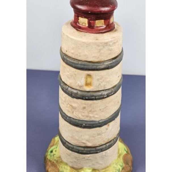 KS Collection Lighthouse Figurine Blue Stripe Nautical Decor