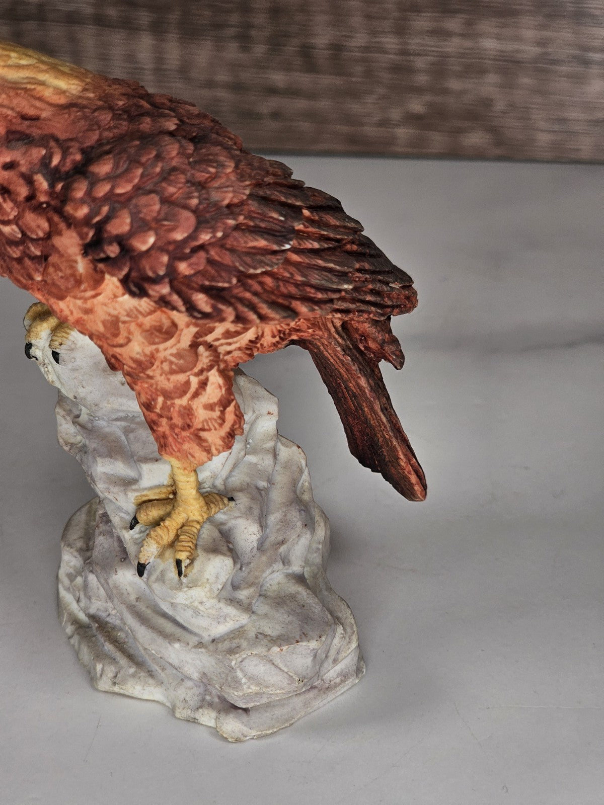 Vintage Ceramic Bald Eagle Figurine | 4" American Eagle Statue | Rustic Wildlife