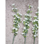 23" Artificial White Gypsophila Stems Baby's Breath Faux Floral Decor