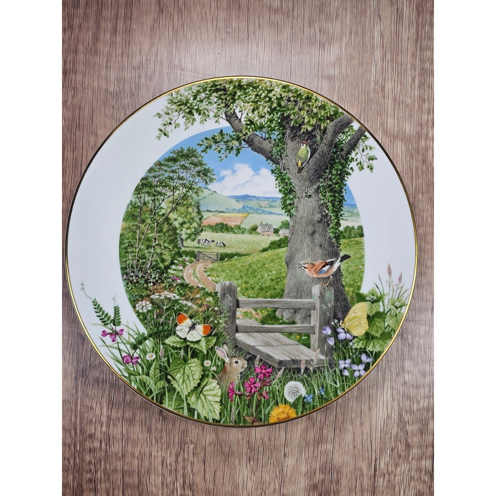 Vintage Franklin Porcelain Plate A Country Path in May Peter Barrett 9 Inch