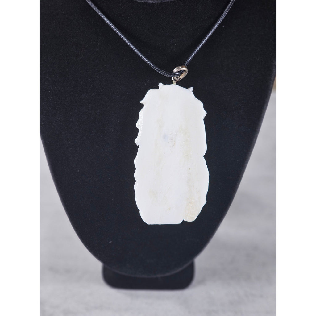Vintage Hand Carved Horse Woman Pendant Necklace