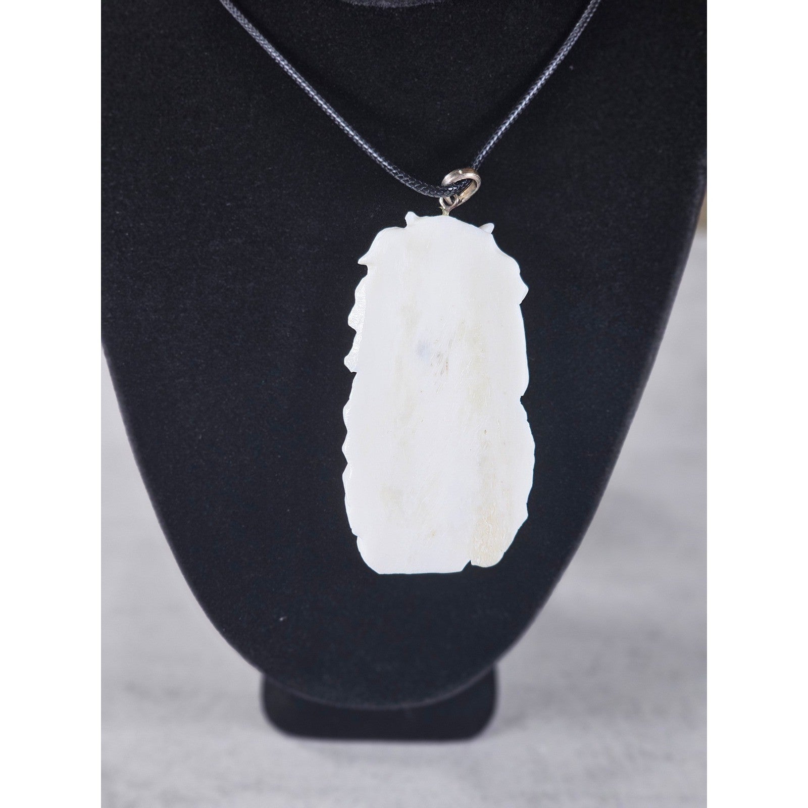 Vintage Hand Carved Horse Woman Pendant Necklace
