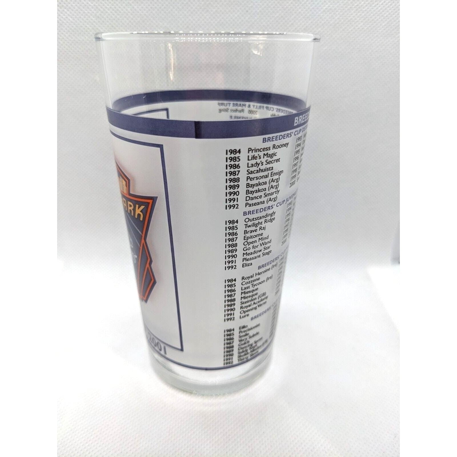 Breeders Cup Glass 2001 Belmont Park Libbey Racing