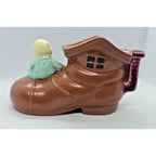 Vintage Porcelain Shoe House Planter Japan Kay B Child Figurine