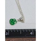 Vintage Sterling Silver Frog Pendant Necklace 16 Inch Chain