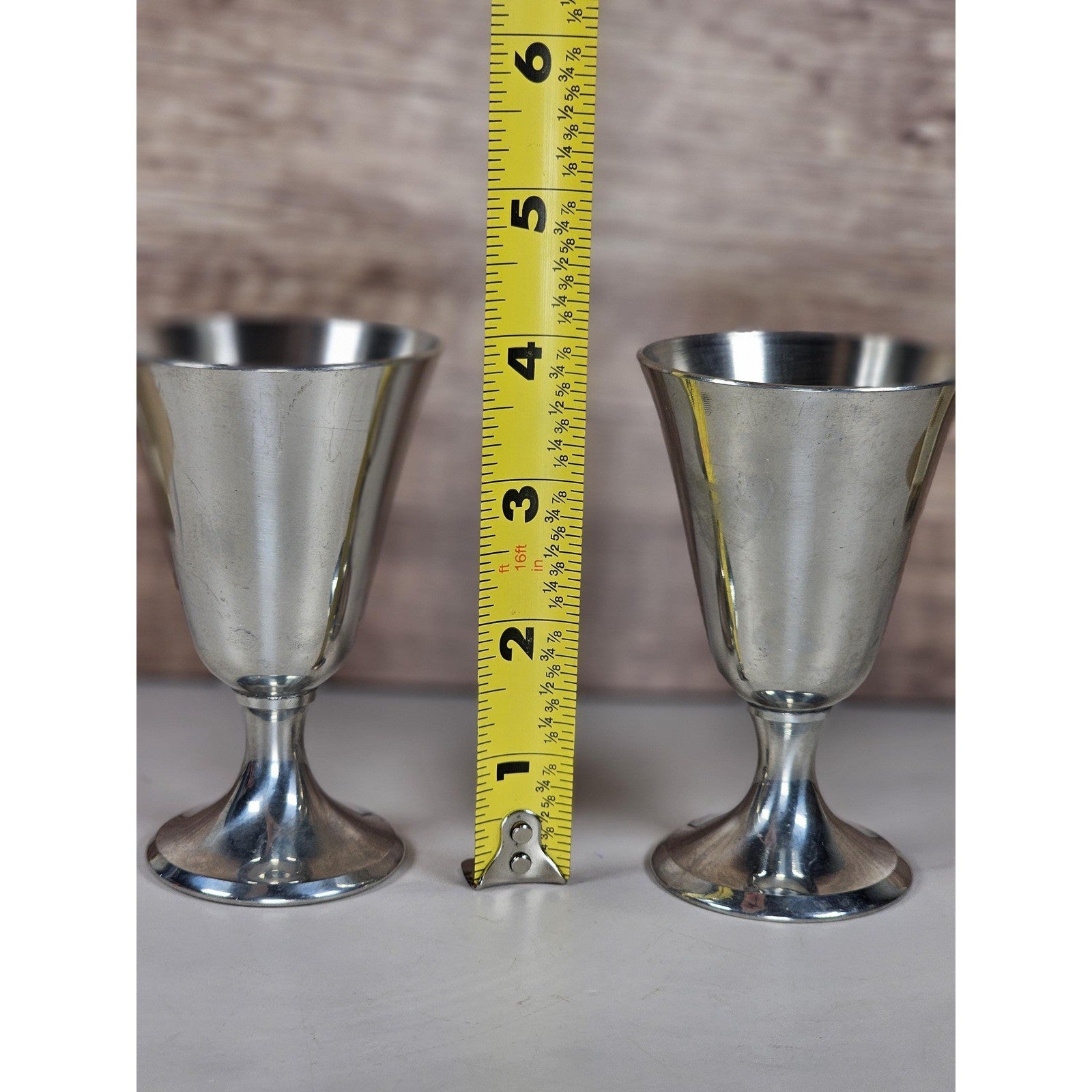 Kirk Stieff Pewter P105 Goblets Set of 2 Vintage Pewter Cups