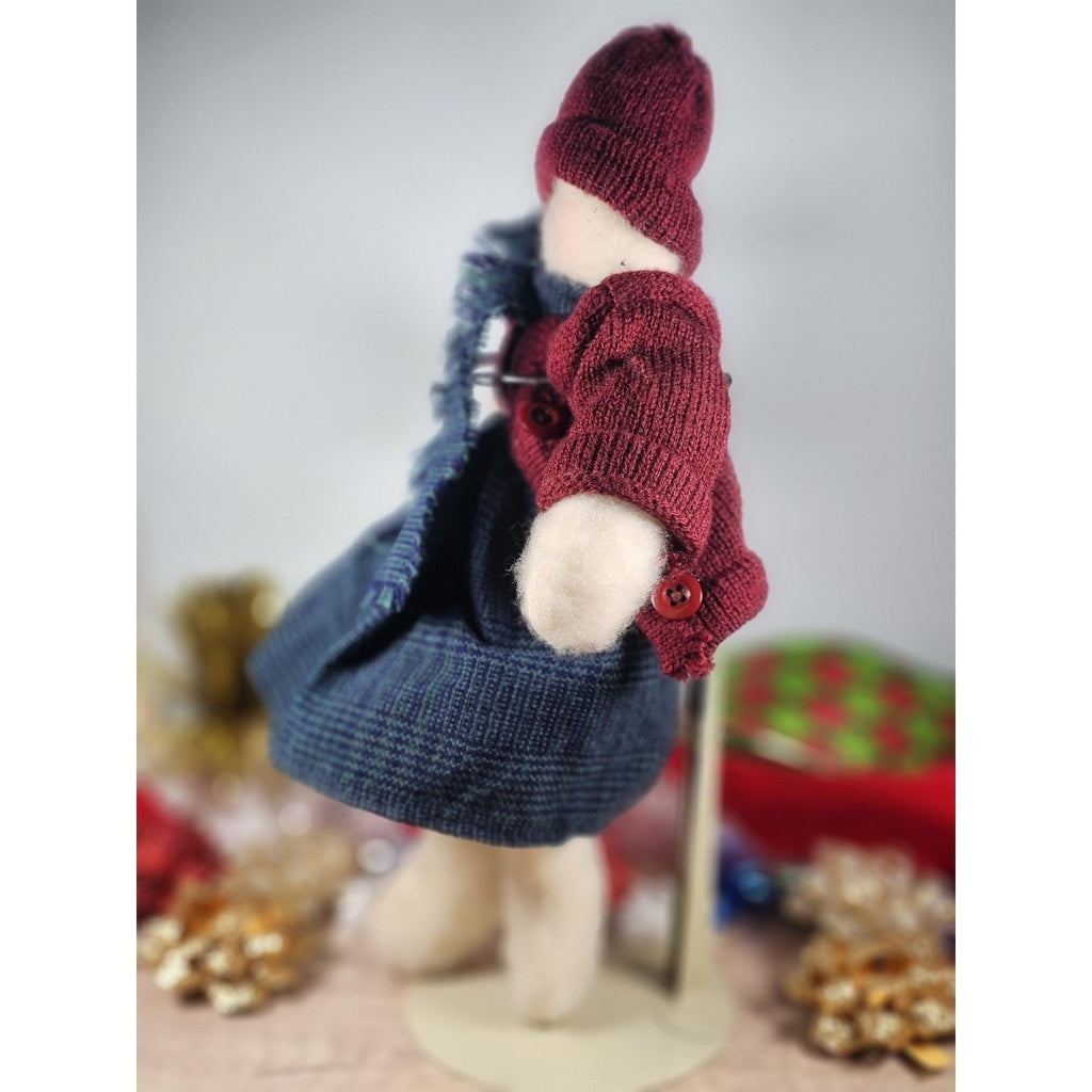 Vintage Snowman Plush Figure Crazy Mountain Imports 11 Inch