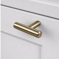Brushed Brass T Bar Cabinet Knob Modern Drawer Pull Handle