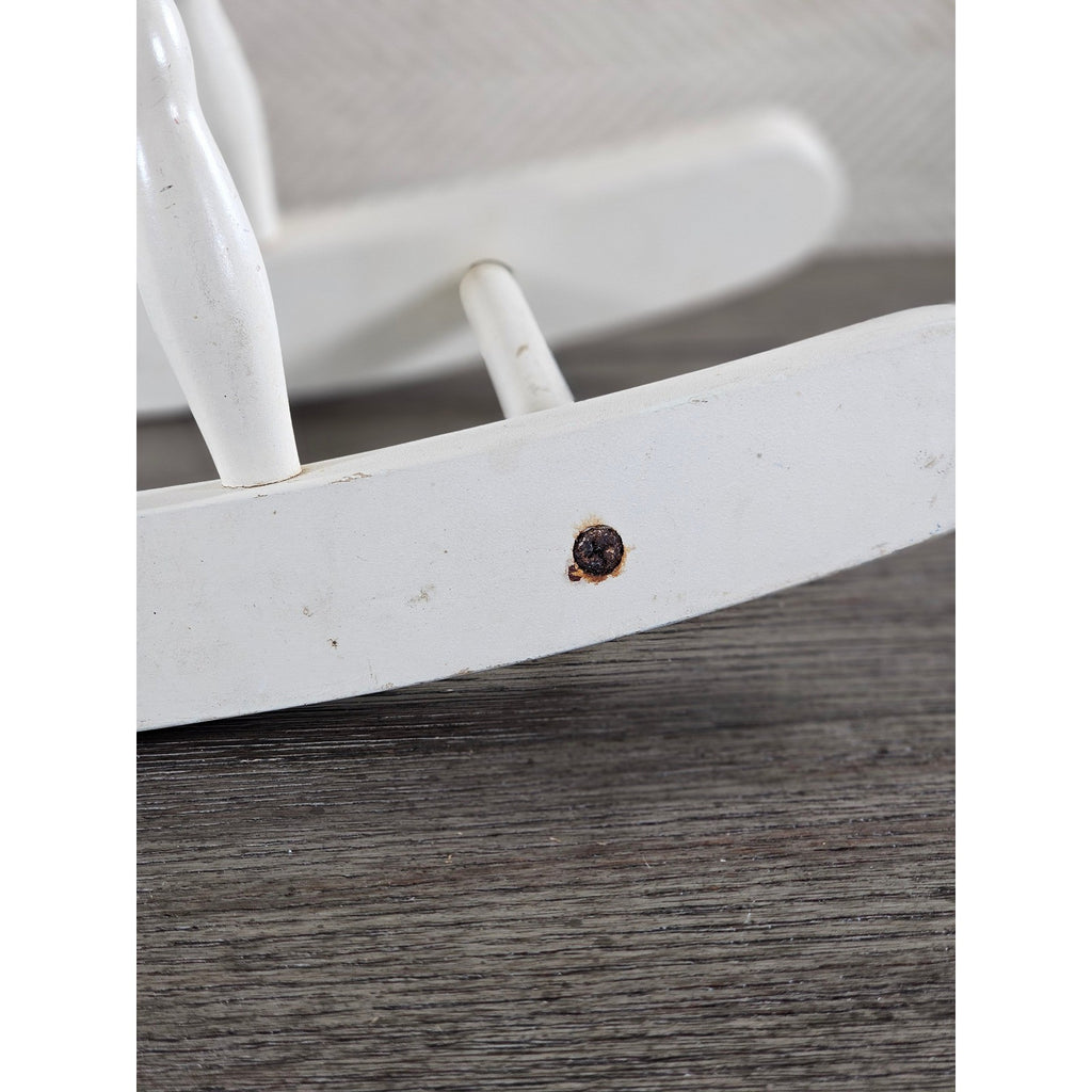 Vintage Wooden Doll Rocking Chair White 16" Cottage Style 80s 90s
