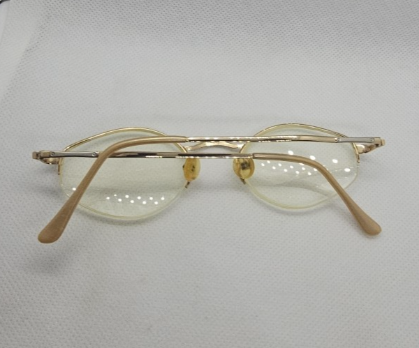Essence Essentials 2008 Gold/Silver Woman Eyeglasses Half-Rim 48 21 140mm w/case
