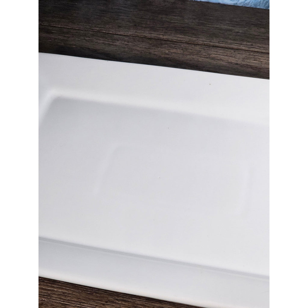 Better Homes & Gardens White Rectangular Serving Platter 14.5 Inch