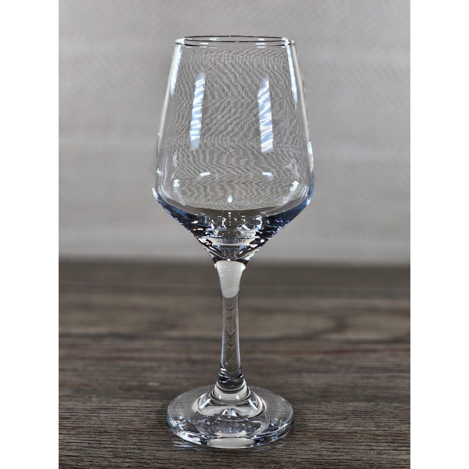 Vintage Clear Stemmed Wine Glass 8.5" Tall Classic Barware