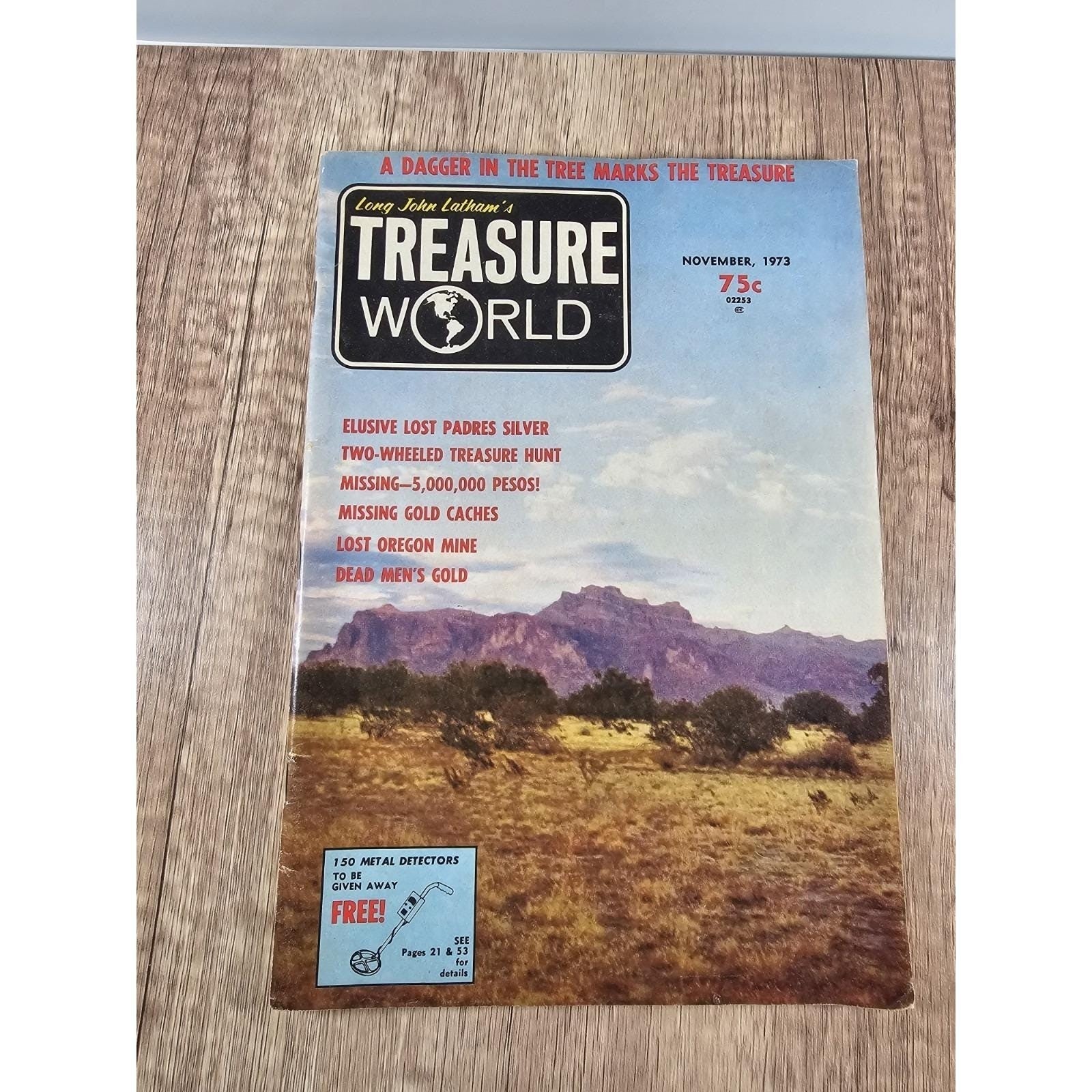 Treasure World Nov 1973 Long John Latham Magazine